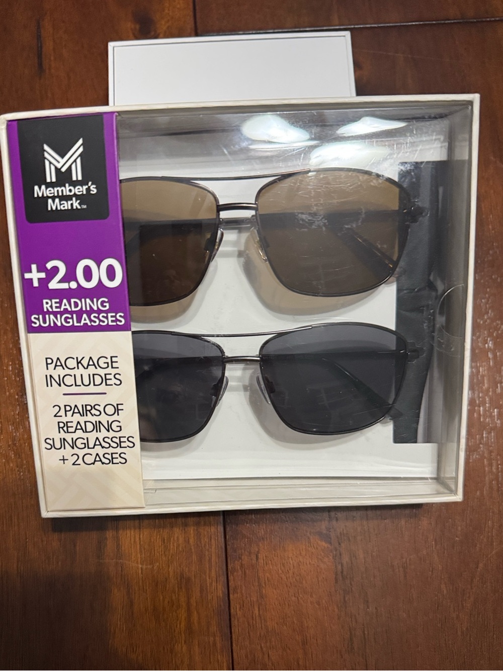 Member's Mark Navigator Reading Sunglasses 2-Pack +2.00 Black & Brown